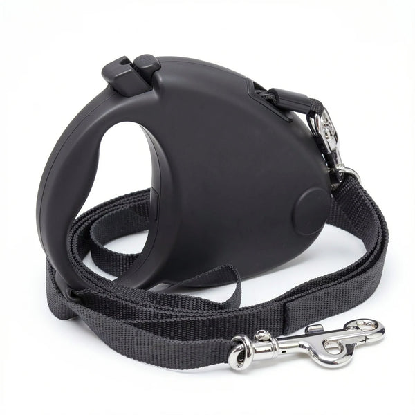 Retractable dog leash fully extended