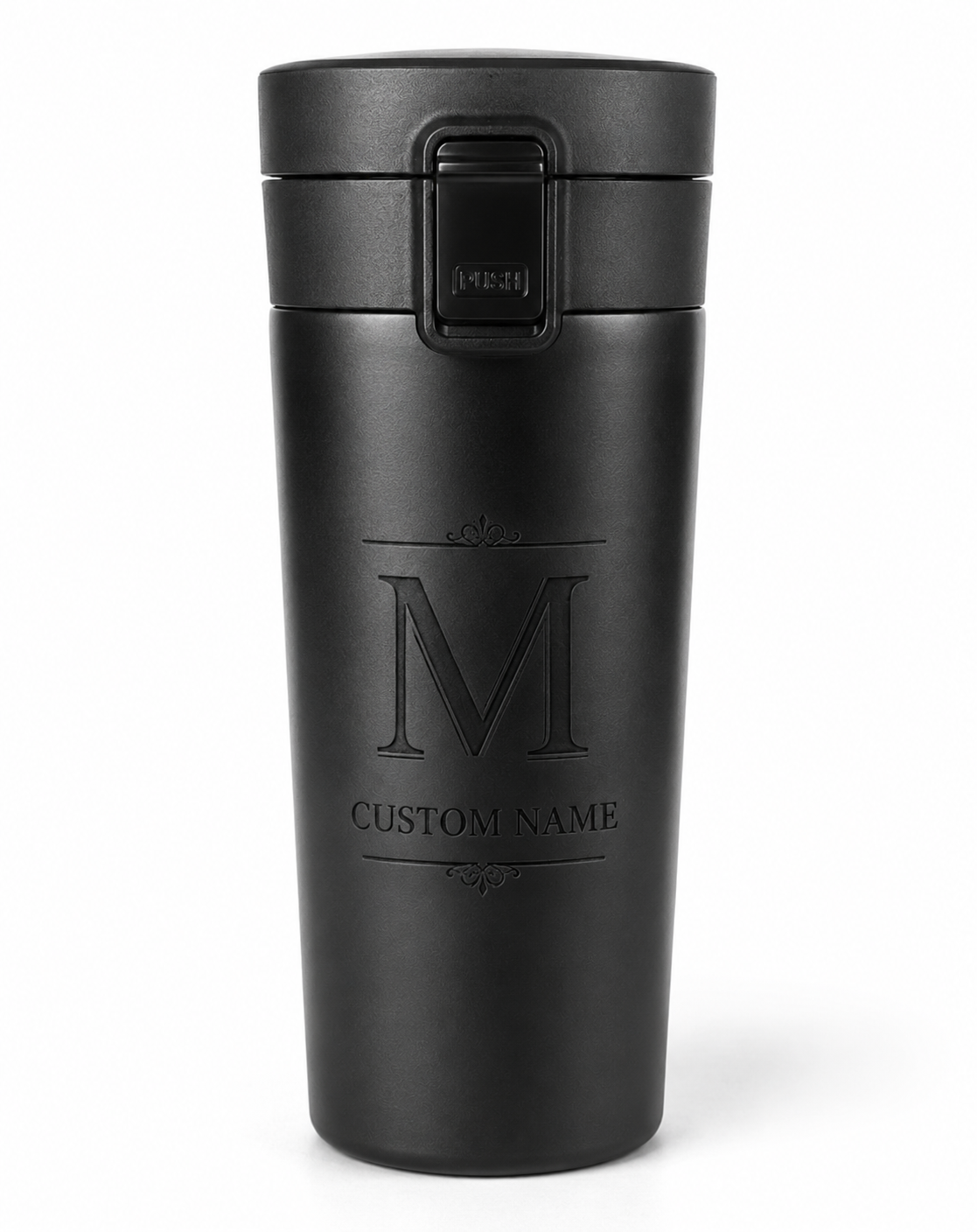 Personalized Engraved Travel Mug – Custom Monogram Insulated Coffee Tumbler with Name