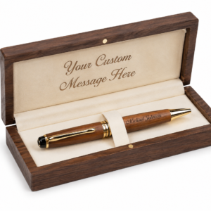 Personalized Engraved Wooden Pen Gift Box – Custom Luxury Executive Pen with Message Case