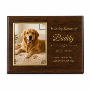 Personalized Pet Memorial Plaque – Custom Pet Remembrance Photo Frame Keepsake Gift