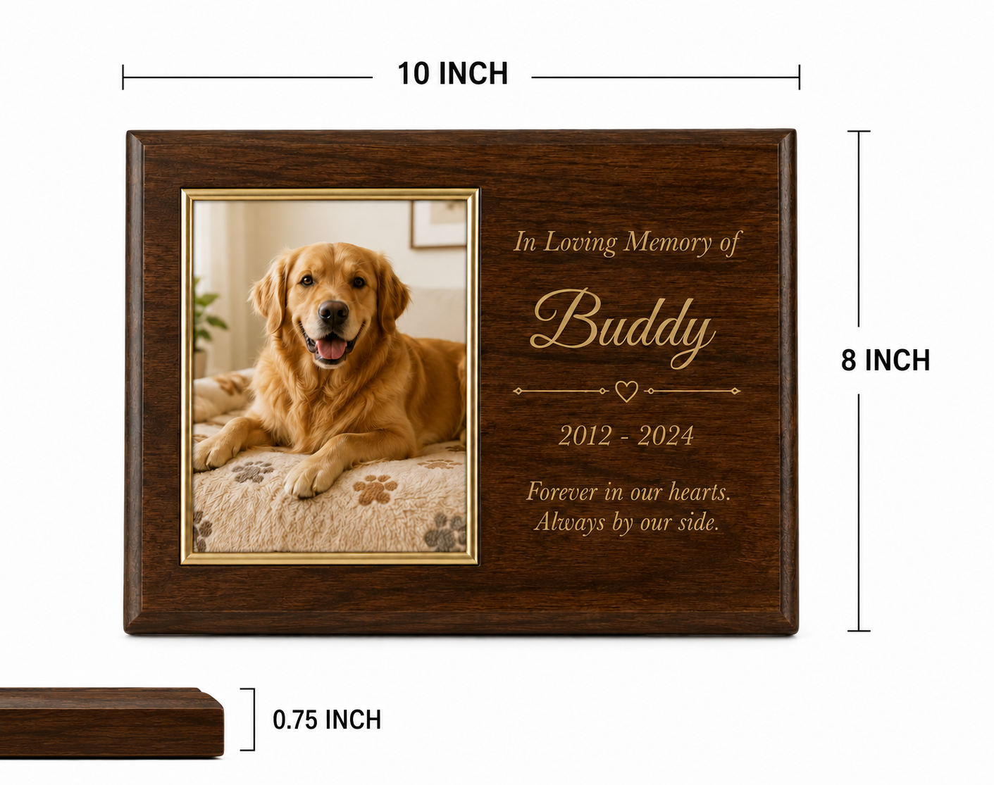 Personalized Pet Memorial Plaque – Custom Pet Remembrance Photo Frame Keepsake Gift - Image 4