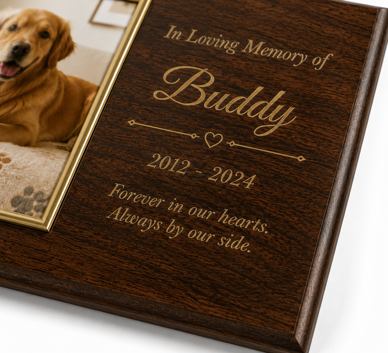 Personalized Pet Memorial Plaque – Custom Pet Remembrance Photo Frame Keepsake Gift - Image 2